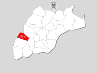 Localização no município de Amares