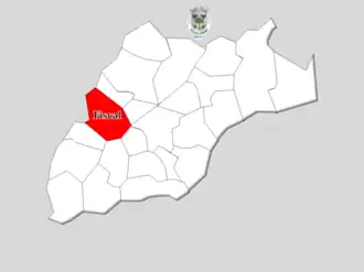 Localização no município de Amares