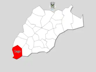 Localização no município de Amares