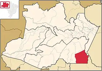 Localização de Apuí no Amazonas