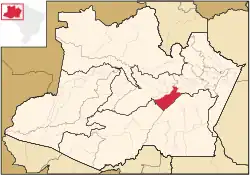 Localização de Beruri no Amazonas