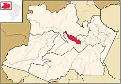 Localização Codajás no Amazonas