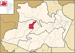 Localização de Juruá no Amazonas