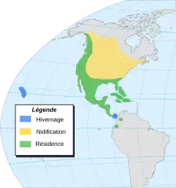 Amarelo = Reprodução Verde = Ano todo Azul = Inverno