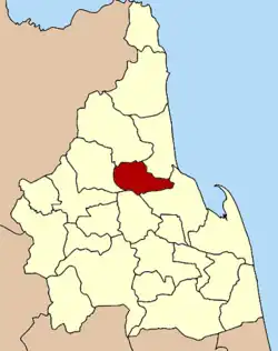 Localização do Distrito de Phrom Khiri na província de Nakhon Si Thammarat