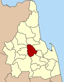 Localização do Distrito de Lan Saka na província de Nakhon Si Thammarat