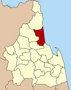 Localização do Distrito de Tha Sala na província de Nakhon Si Thammarat