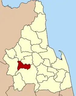 Localização do Distrito de Na Bon na província de Nakhon Si Thammarat