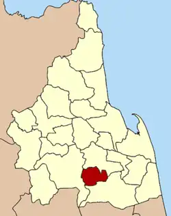 Localização do Distrito de Chulabhorn na província de Nakhon Si Thammarat