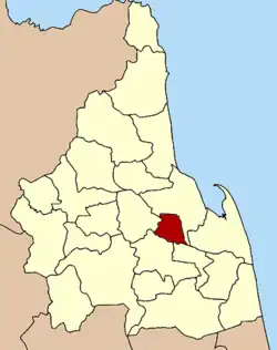 Localização do Distrito de Phra Phrom na província de Nakhon Si Thammarat