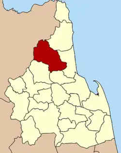 Localização do Distrito de Nopphitam na província de Nakhon Si Thammarat