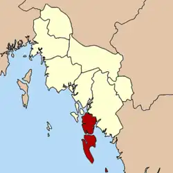 Localização do Distrito de Ko Lanta na província de Krabi