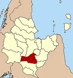 Localização do Distrito de Khian Sa na província de Surat Thani