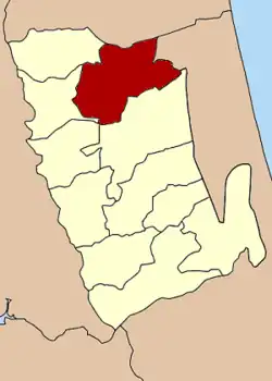 Localização do Distrito de Khuan Khanun na província de Phatthalung