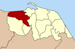 Localização do Distrito de Nong Chik na província de Pattani