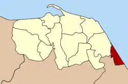 Localização do Distrito de Mai Kaen na província de Pattani