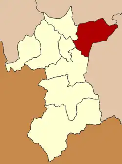 Localização do Distrito de Raman na província de Yala