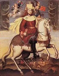 Anônimo. Retrato de Filipe V como Santiago, século XVIII.