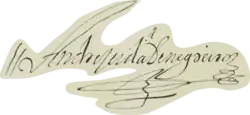 Assinatura de André Vidal de Negreiros