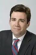 Andy Burnham, político, Presidente da Câmara Municipal de Manchester (2017-), secretário de Saúde (2009-10) e secretário de Cultura (2008-09)