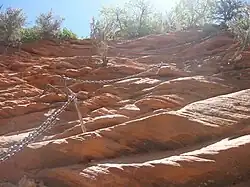 Trilha do Angels Landing incluindo cabos de corrente