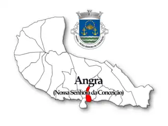 Localização no município de Angra do Heroísmo