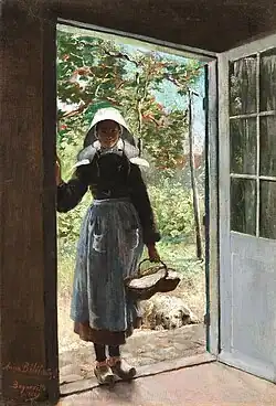 Breton Woman Standing on a Doorstep, 1889, Museu Nacional de Breslávia