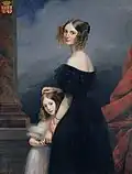 Anne-Louise Alix de Montmorency, com sua filha, ca. 1840
