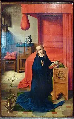 Anunciação. Ala esquerda de um tríptico. Burrell Collection, Glasgow.