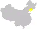 Localização de Anshan na China.