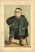 Caricatura do Bispo António Alves Martins, publicado no Álbum das Glórias (1881)