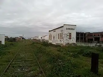 Vestígios do apeadeiro de Comenda, em 2018.