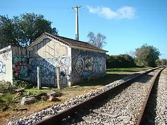 Antigo apeadeiro de Alvalede, em 2018