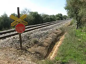 Antiga localização do apeadeiro de Lameira, em 2018.