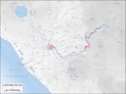 Curso da Água Ânio Velho pelo Lácio até Roma.