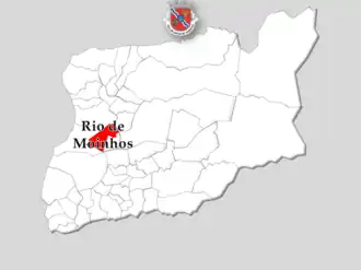 Localização no município de Arcos de Valdevez