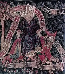 Detalhe de tapeçaria, Basileia, década de 1470