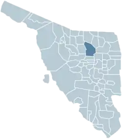 Localização de Arizpe no estado de Sonora
