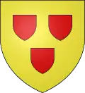 3 escudetes—Or, três escudetes gules—d'Abbeville, França