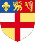 O brasão de armas do Rei de armas de Norroy e Ulster em 1980.