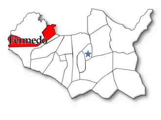 Localização no município de Arouca