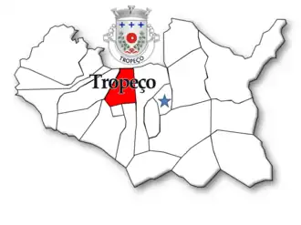 Localização no município de Arouca