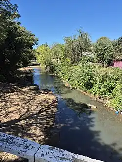 Arroio Bagé, a partir da ponte da Presidente Vargas