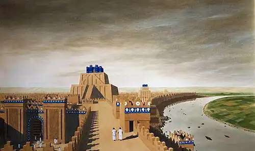 Reconstituição de Assur durante o Império Assírio Médio (séculos XIV-X a.C.)