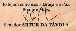 Assinatura de Artur da Távola