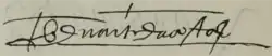 Assinatura de Duarte da Costa (administrador colonial)