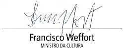 Assinatura de Francisco Weffort