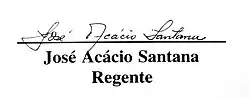 Assinatura de José Acácio Santana