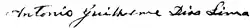 Assinatura de Antônio Guilherme Dias Lima