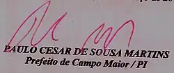 Assinatura de Paulo Cezar de Sousa Martins